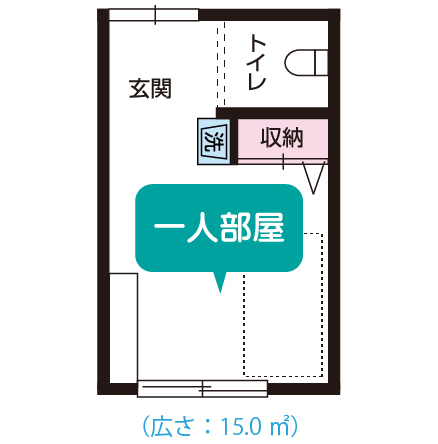 部屋平面図（Aタイプ）