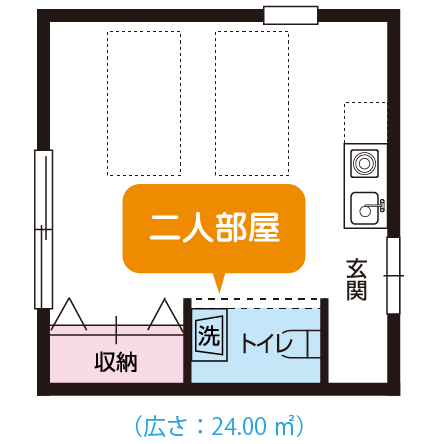 部屋平面図（Bタイプ）